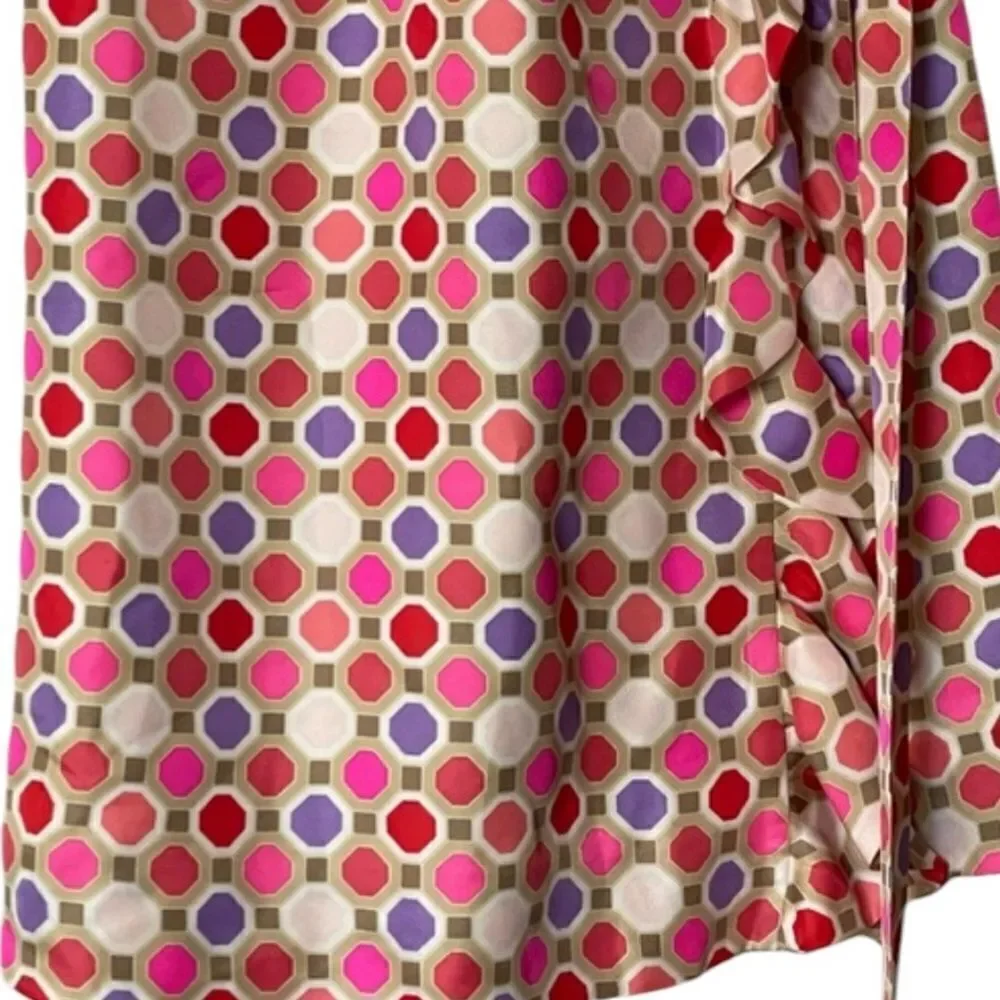 Florence Broadhurst for Kate Spade Silk Knee Length Aubrey Wrap Dress 8